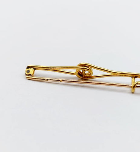 Broche Broche épingle à nourrice antique en or 18k et perle (circa 1920) 58 Facettes A06785