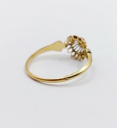 Bague 62.5 Bague fleur victorienne en or 18k et diamant taille rose 58 Facettes A06787