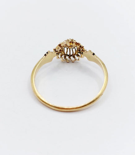 Bague 62.5 Bague fleur victorienne en or 18k et diamant taille rose 58 Facettes A06787