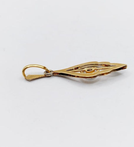 Pendentif Pendentif Art déco en or 18k avec pierre verte (circa 1910) 58 Facettes A06793