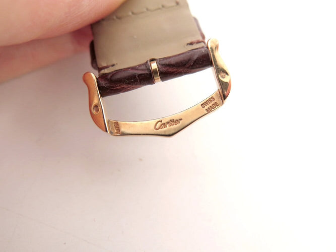 Montre montre CARTIER tank solo 3167 or rose 18k acier 2010 quartz 34mm + 2 bracelets 58 Facettes 273622