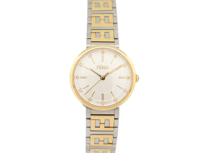 Montre montre FENDI forever fow883 29mm or & acier fullset lady quartz 58 Facettes 273463