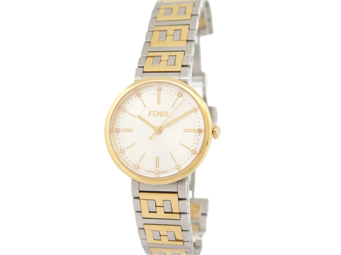 Montre montre FENDI forever fow883 29mm or & acier fullset lady quartz 58 Facettes 273463