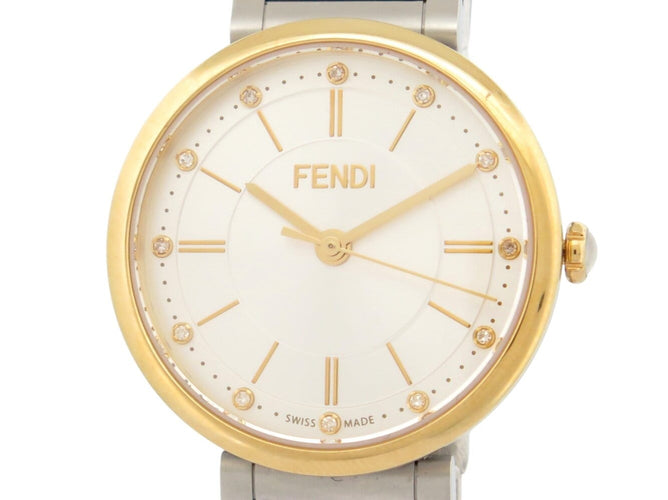 Montre montre FENDI forever fow883 29mm or & acier fullset lady quartz 58 Facettes 273463