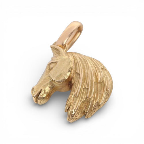 Pendentif Hermès - Pendentif « Tête de cheval » en or 750 58 Facettes