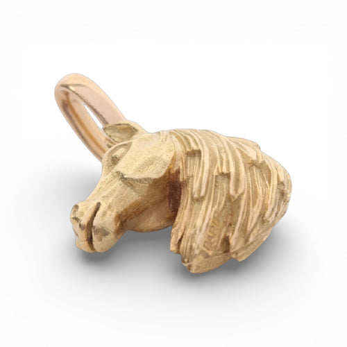 Pendentif Hermès - Pendentif « Tête de cheval » en or 750 58 Facettes