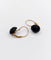 Boucles d'oreilles Dormeuses anciennes en or 18k avec cabochons de jais gravés 58 Facettes A06797
