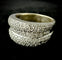 Bague 54.5 Bague en or jaune et blanc 18 carats sertie de diamants 2,40 ct 58 Facettes Bague 57