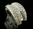 Bague 54.5 Bague en or jaune et blanc 18 carats sertie de diamants 2,40 ct 58 Facettes Bague 57