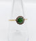 Bague 57.5 Bague marguerite - Bague en or 18k péridot et diamants taille rose 58 Facettes A06791