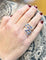 Bague 55 Bague en or blanc 18 carats avec saphirs et diamants naturels 58 Facettes 90856-AC12758