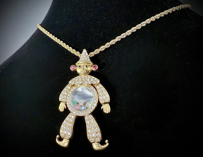 Collier Chopard Happy Clown - Collier en or jaune 18 carats avec pierres précieuses 58 Facettes Collier 67