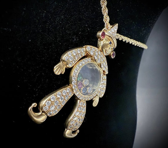 Collier Chopard Happy Clown - Collier en or jaune 18 carats avec pierres précieuses 58 Facettes Collier 67