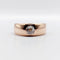 Bague 54 Bague jonc dôme antique en or rose 18k et diamant taille ancienne 58 Facettes A06673