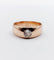 Bague 54 Bague jonc dôme antique en or rose 18k et diamant taille ancienne 58 Facettes A06673