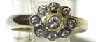Bague 50 Bague vintage en or jaune et or blanc 18 carats à diamants 58 Facettes ring37