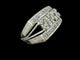 Bague 55 Bague tank en or blanc 18 carats sertie de diamants 0,62 ct 58 Facettes Bague 54