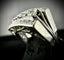 Bague 55 Bague tank en or blanc 18 carats sertie de diamants 0,62 ct 58 Facettes Bague 54