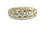 Bague 60 Bague en or jaune et blanc 18 carats sertie de diamants 58 Facettes Bague 55