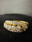 Bague 60 Bague en or jaune et blanc 18 carats sertie de diamants 58 Facettes Bague 55