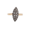 Bague 54 Bague marquise antique en or rose 18k, platine et diamants taille rose 58 Facettes A06667