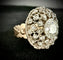 Bague 48 Bague Art nouveau en or jaune 18 carats et diamants 58 Facettes Bague 05
