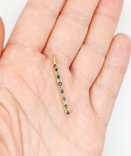 Pendentif Pendentif ancien en or rose 18k, diamants taille rose et saphirs 58 Facettes A06683