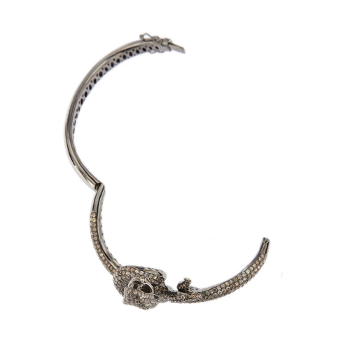 Bracelet Bracelet rigide serpent - en or blanc 18 kt et diamants 58 Facettes 30442