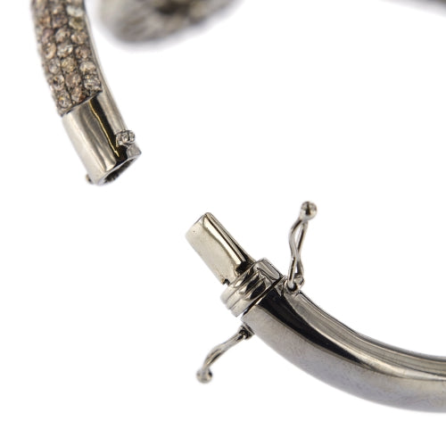 Bracelet Bracelet rigide serpent - en or blanc 18 kt et diamants 58 Facettes 30442