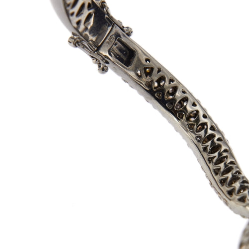 Bracelet Bracelet rigide serpent - en or blanc 18 kt et diamants 58 Facettes 30442