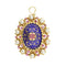 Pendentif Spilla pendentif ovale en or jaune 18 kt avec perles et rubis 58 Facettes 38907