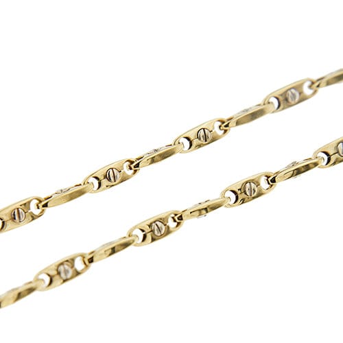 Collier Chimento - Collier à maillons forçat segmentés en or jaune 18 ct 58 Facettes 38777