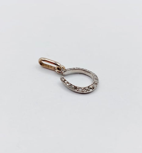 Pendentif Pendentif fer à cheval ancien en or blanc 18k et diamants 58 Facettes A06703