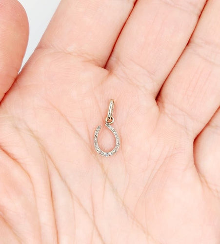 Pendentif Pendentif fer à cheval ancien en or blanc 18k et diamants 58 Facettes A06703