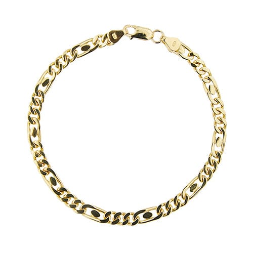 Bracelet Bracelet Figaro (maille 3+1) en or jaune 18 ct 58 Facettes 38801