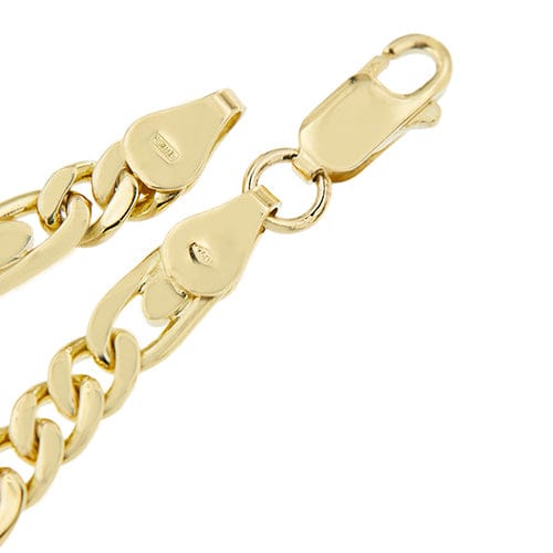 Bracelet Bracelet Figaro (maille 3+1) en or jaune 18 ct 58 Facettes 38801