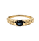 Bague 54 Bague jonc en or jaune 18 carats au saphir ovale 58 Facettes 731