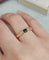 Bague 54 Bague jonc en or jaune 18 carats au saphir ovale 58 Facettes 731