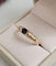Bague 54 Bague jonc en or jaune 18 carats au saphir ovale 58 Facettes 731