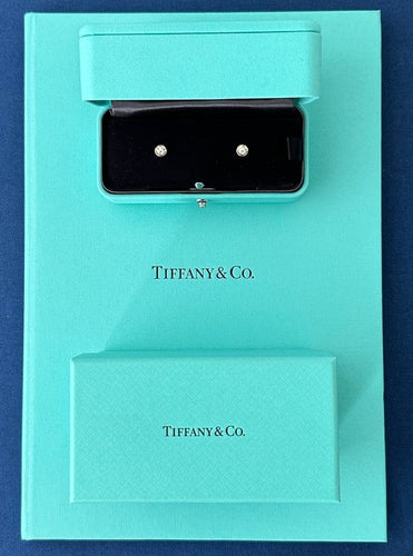 Boucles d'oreilles Tiffany & Co. Elsa Peretti - Boucles d’oreilles Diamonds by the Yard en or jaune 18K et diamants 58 Facettes Tiffany Studs