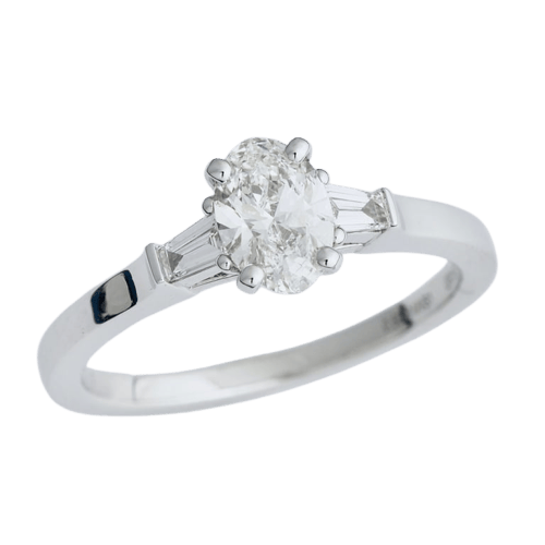 Bague 48.5 Graff Promise - Bague en platine 950 avec diamant ovale 0,50 ct 58 Facettes Graff Prom oval