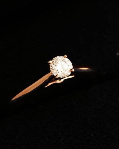 Bague 52 Cartier 1895 - Bague solitaire en or rose 18K et diamant 0,27 ct 58 Facettes Cartier 1895 Pink