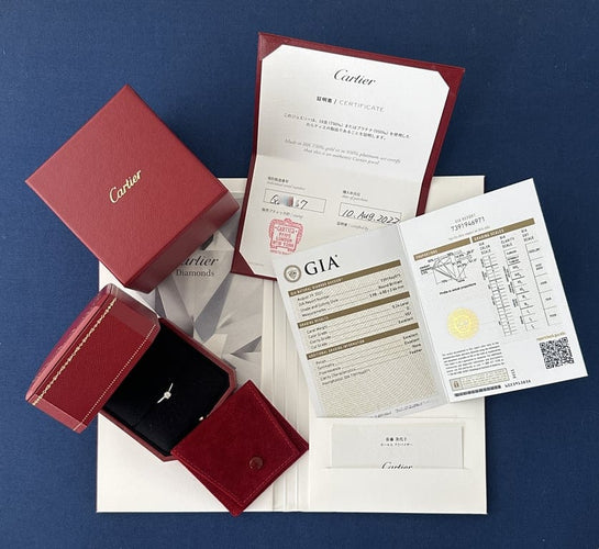 Bague 50 Cartier Solitaire 1895 - Bague solitaire en platine 950 avec diamant 0,24 ct 58 Facettes Cartier 1895 D