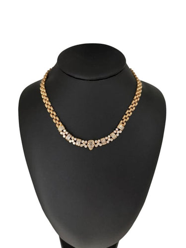 Collier Collier en or jaune 18 carats avec 5,00 carats de diamants 58 Facettes C1584D