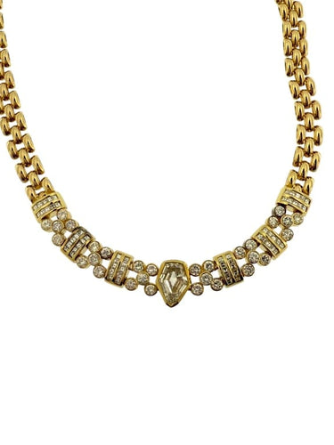 Collier Collier en or jaune 18 carats avec 5,00 carats de diamants 58 Facettes C1584D