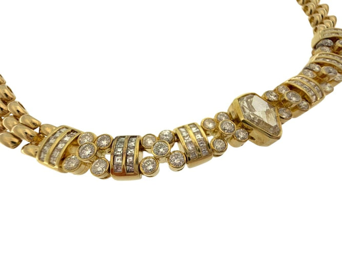 Collier Collier en or jaune 18 carats avec 5,00 carats de diamants 58 Facettes C1584D