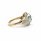 Bague 56 Bague vintage Art déco en or jaune et or blanc 18 k, émeraude et diamants 58 Facettes 50437