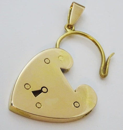Pendentif Pendentif cadenas vintage en or jaune 22 carats 58 Facettes פקמגשמא 3