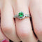 Bague 54 Bague tsavorite et diamants en or blanc 18k 58 Facettes MATSA01