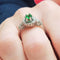 Bague 54 Bague tsavorite et diamants en or blanc 18k 58 Facettes MATSA01